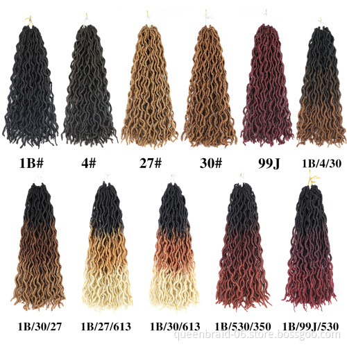 Wavy Gypsy Locs Crochet Hair  Faux Locs Crochet Hair African Roots Dreadlocs Synthetic Braiding Hair Extensions for Black Women